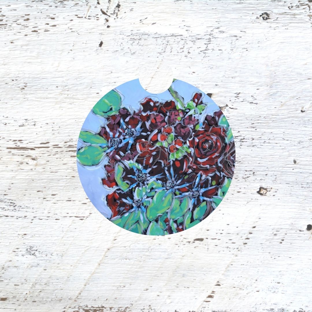 Car Coaster: Holiday Bloom -Flowers