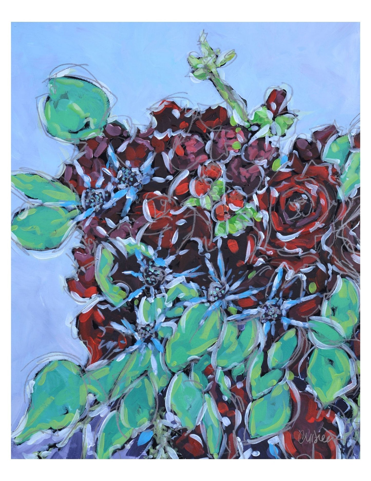 "Holiday Blooms" Print - Wall Art Home Decor