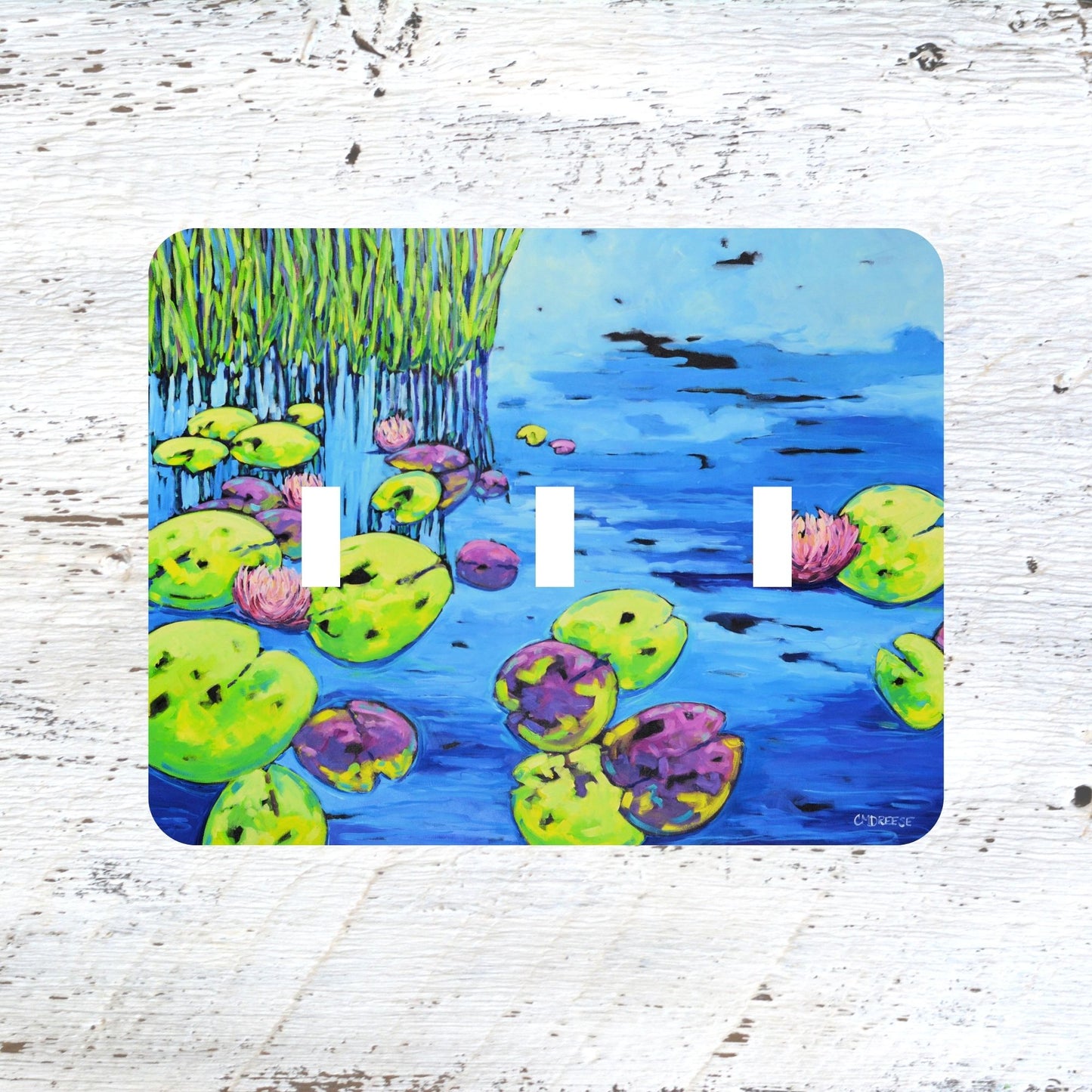 Switch Plates: "River Water Lilies" Lake Lily Pads
