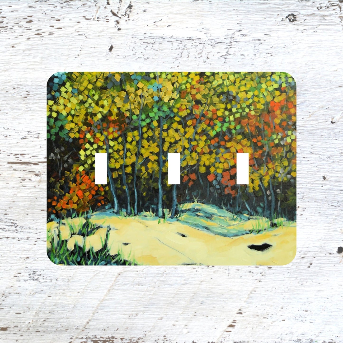 Switch Plates: "Autumn Beach Trees" Fall Beach Trees