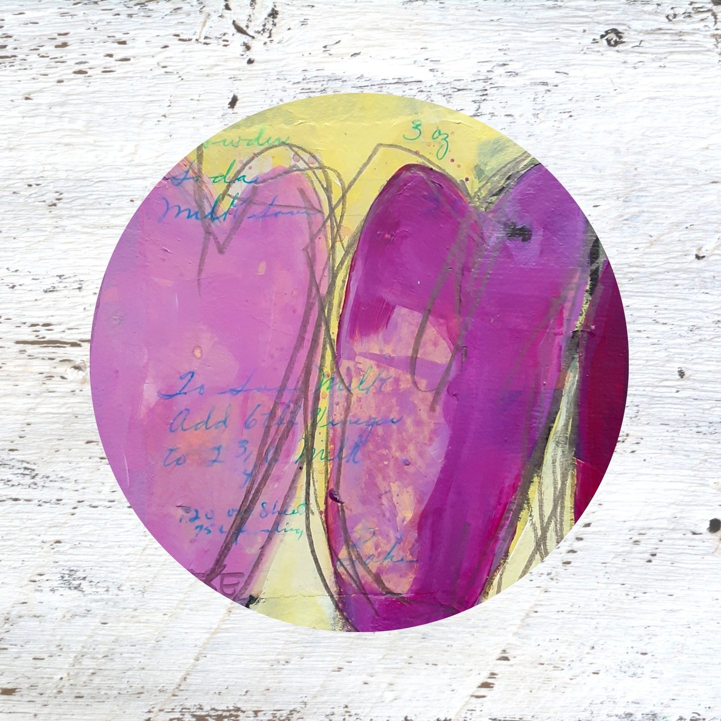 Rubber Grip Jar Opener - Purple & Pink Hearts. Spread Love.