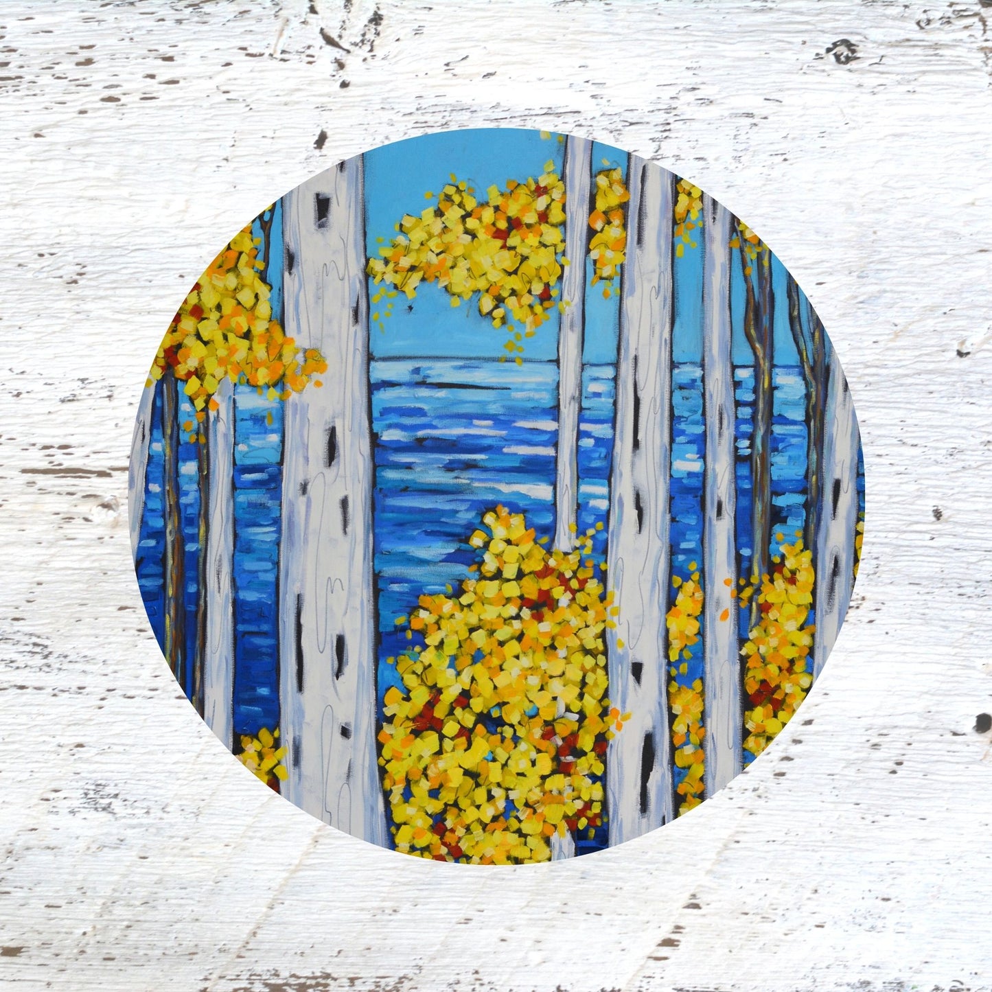 Rubber Grip Jar Opener - Autumn Birch Trees