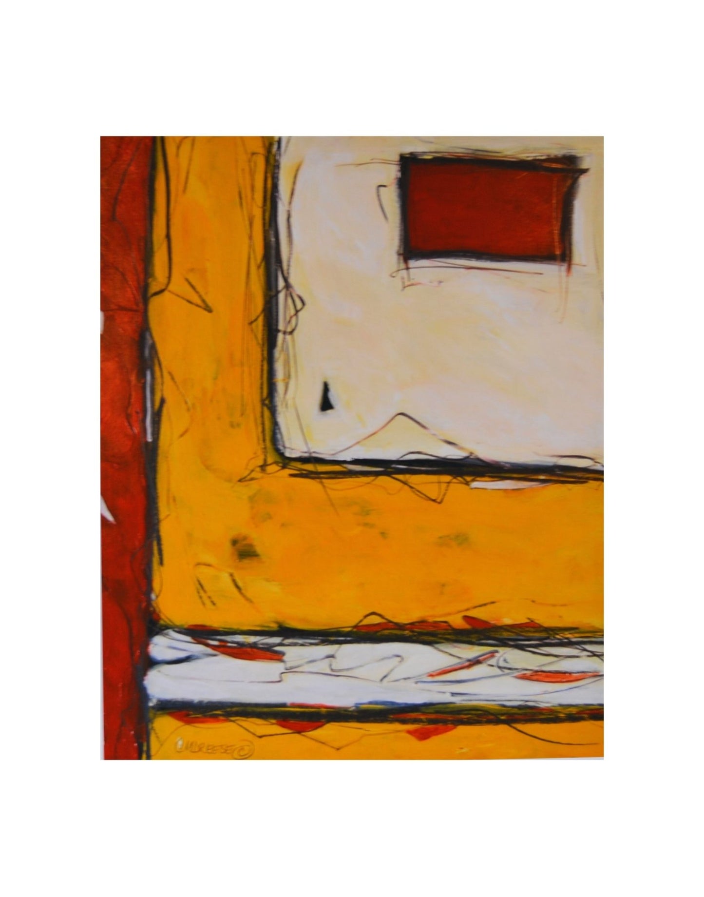 Abstract Print - Matted Print on Paper 11x14