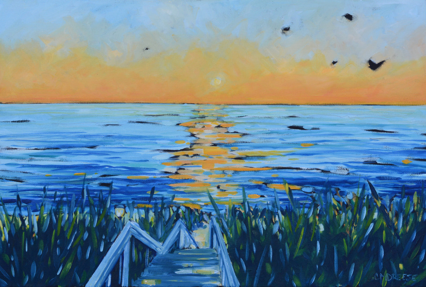 "Life is Short and the World is Wide" Giclee Print on Paper or Canvas. Michigan Artist Christi Dreese