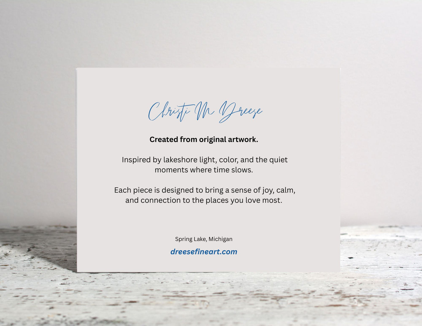 Notecard - Time Slows Where Stone Meets Water