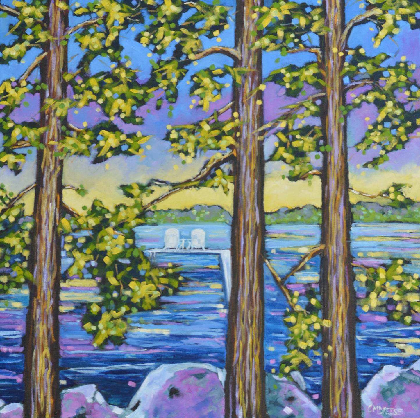 "Weekend Getaway" Oil Painting on Canvas, Sunset Painting Art, Artist Christi Dreese