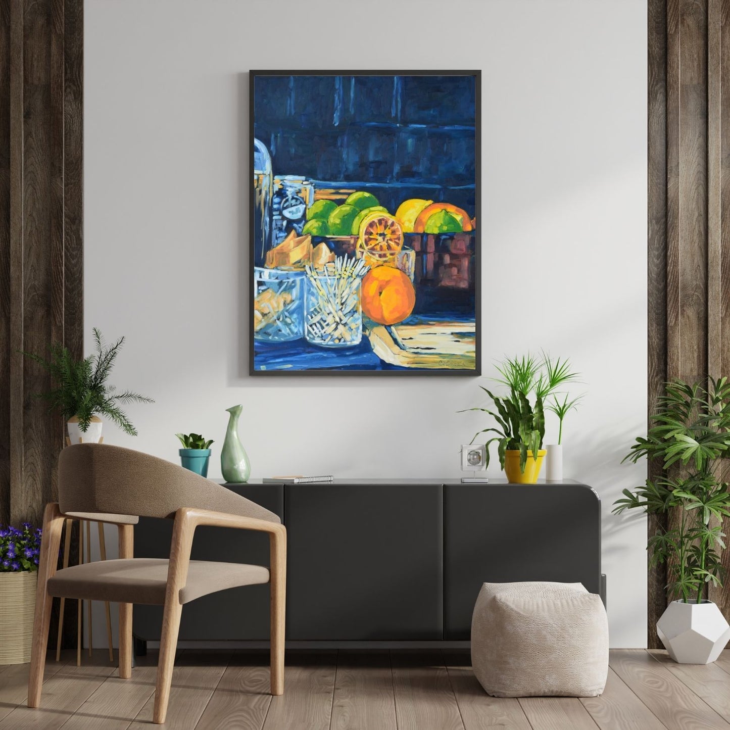 "Bar Conversations" Giclee Print on Paper or Canvas. Michigan Artist Christi Dre ese