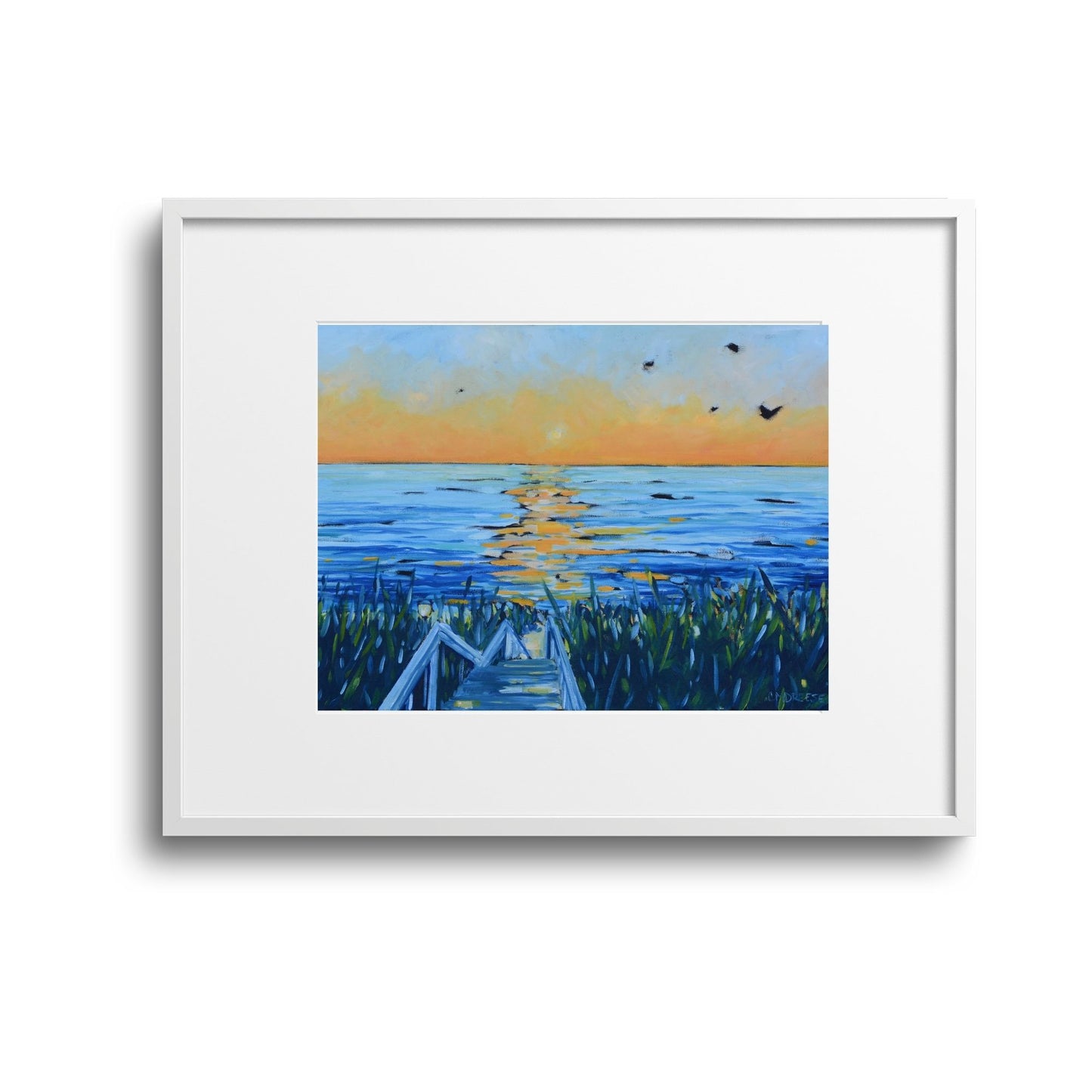 "Life is Short and The World Is Wide" Beach Sunset Print on Paper- Wall Art Home Decor