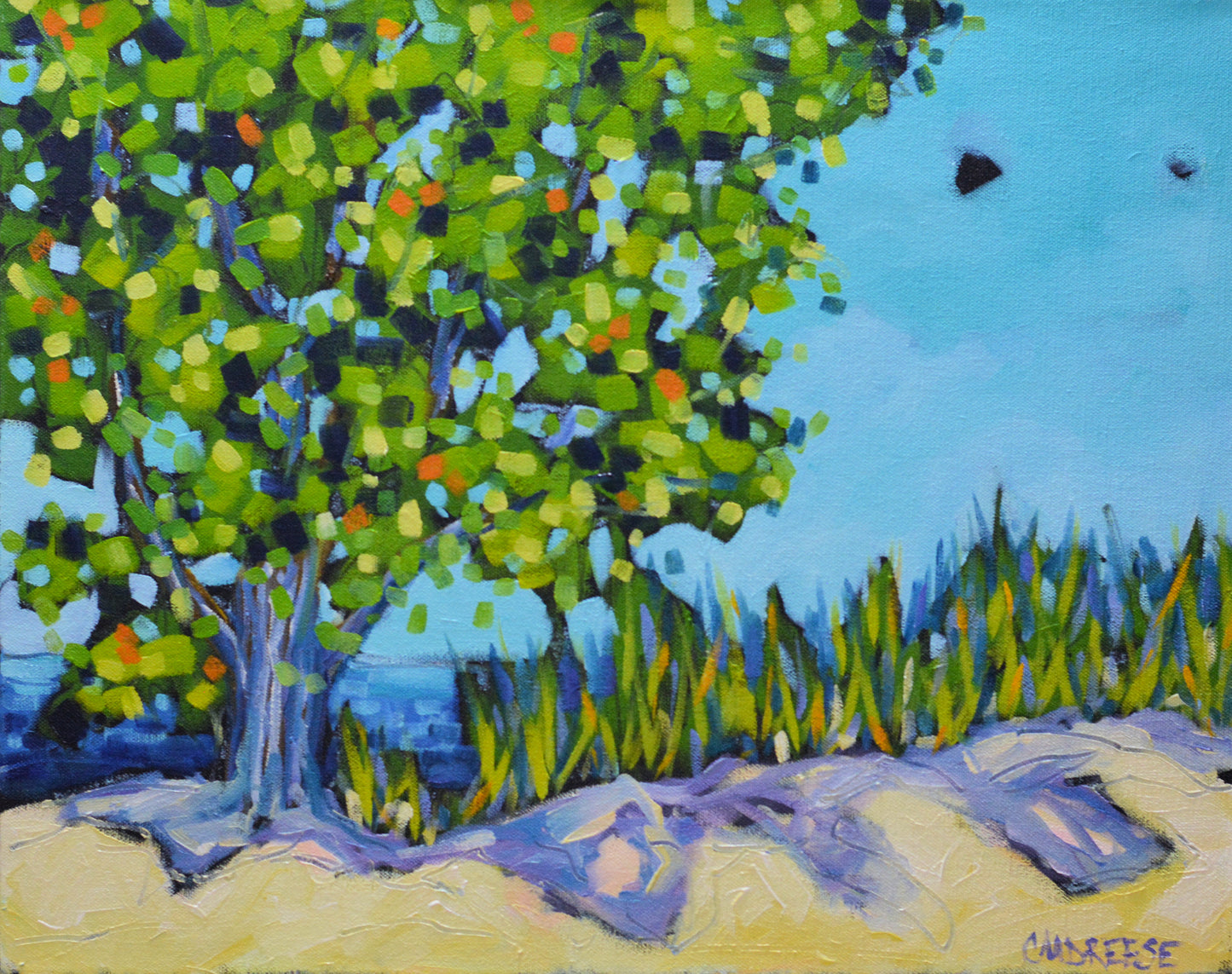 "The Sands of Time" Original Oil Painting on Canvas, Original Oil Painting on Canvas, Michigan Artist, Wall Art Livingroom, Fine Art Painting Original, Beach Wall Art, Lake Michigan Painting, Cottage Art, Beach Painting on Canvas, Artist Christi Dreese