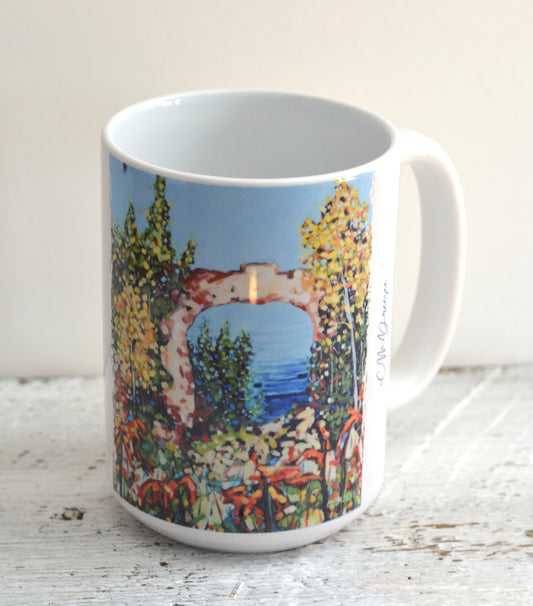 11 oz. and 15 oz Coffee Cup - Arch Rock Mackinac Island.
