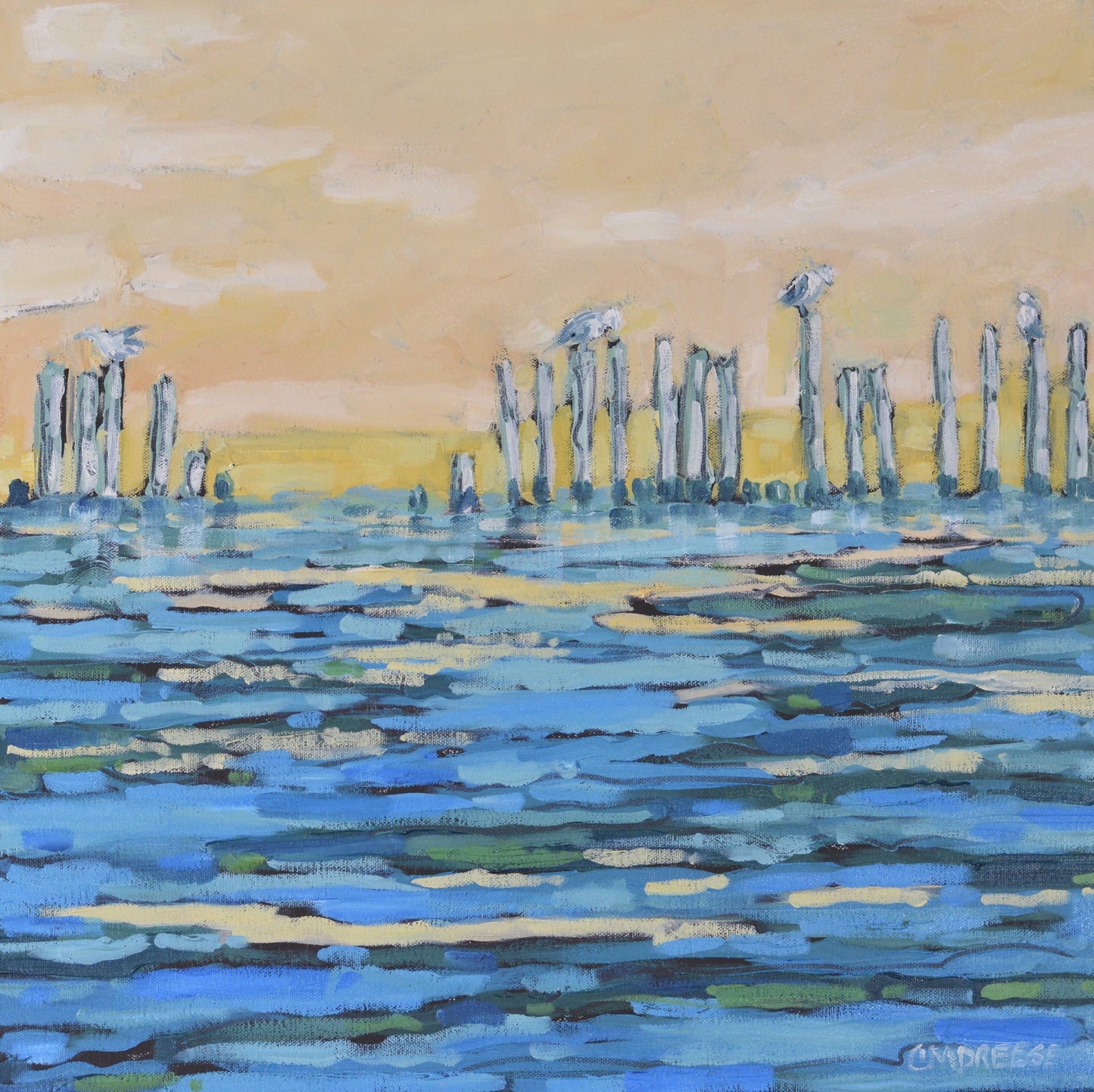 "Lake Watch" Original Oil Painting on Canvas, Artist Christi Dreese