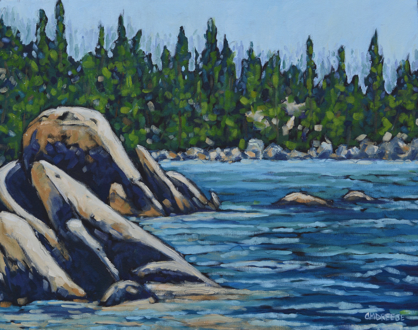 "Time Slows Where Stone Meets Water" Giclee Print on Paper or Canvas. Michigan Artist Christi Dreese
