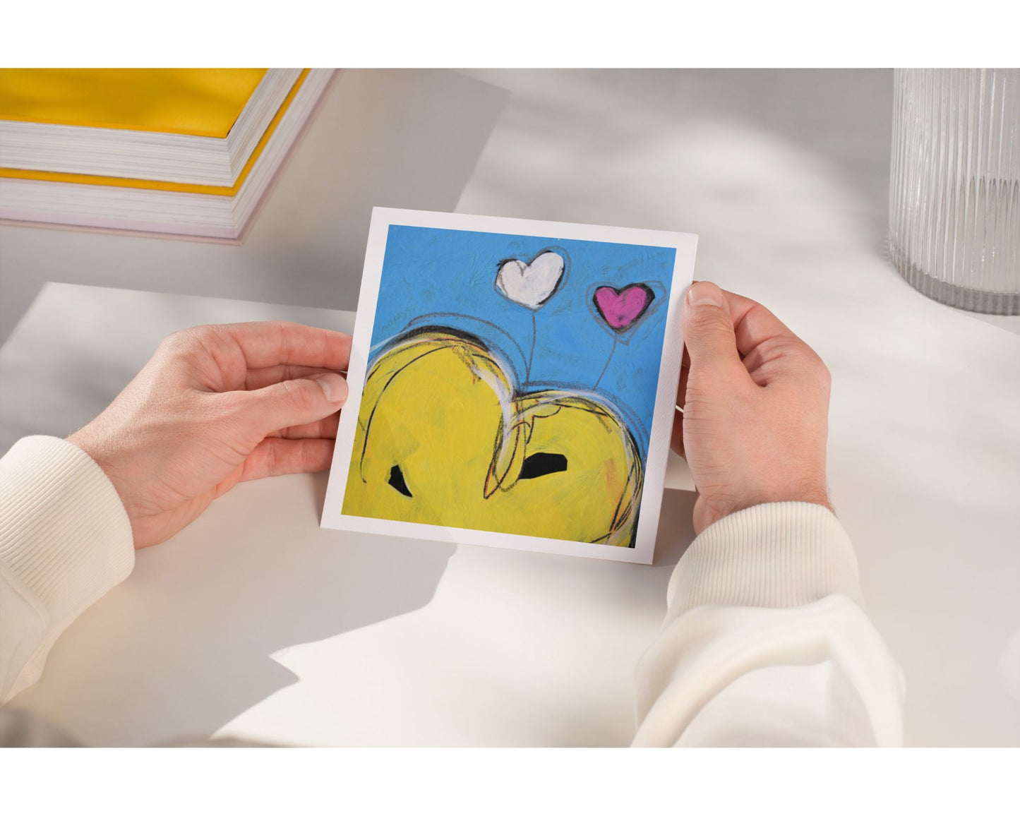 Mini Print: Yellow Heart. Spread Love Series.