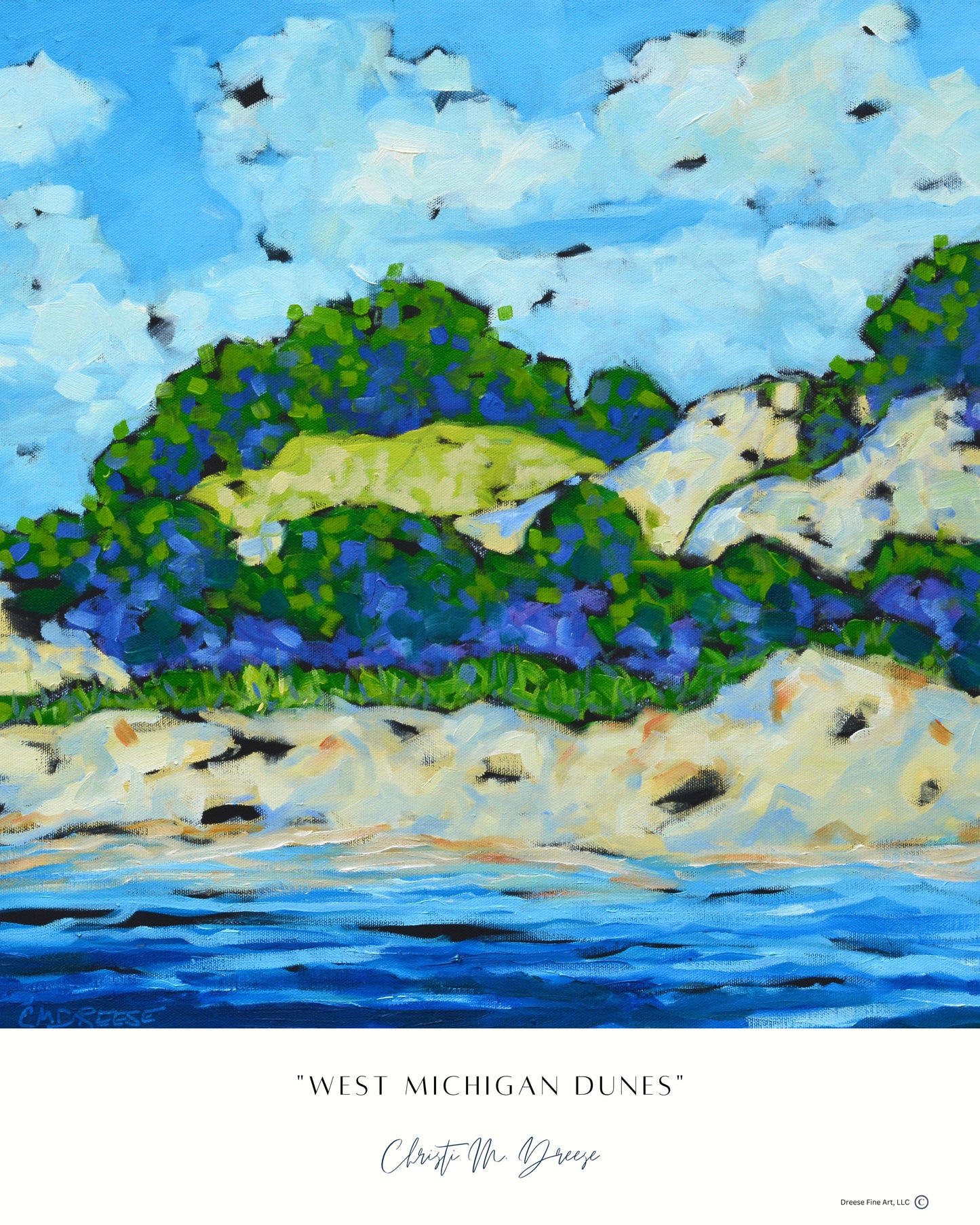 West Michigan Dunes Print on Paper, Wood Panel Wall Art Home Decor Art Prints Lake Michigan Print Sand Dunes Art Print Artist Christi Dreese