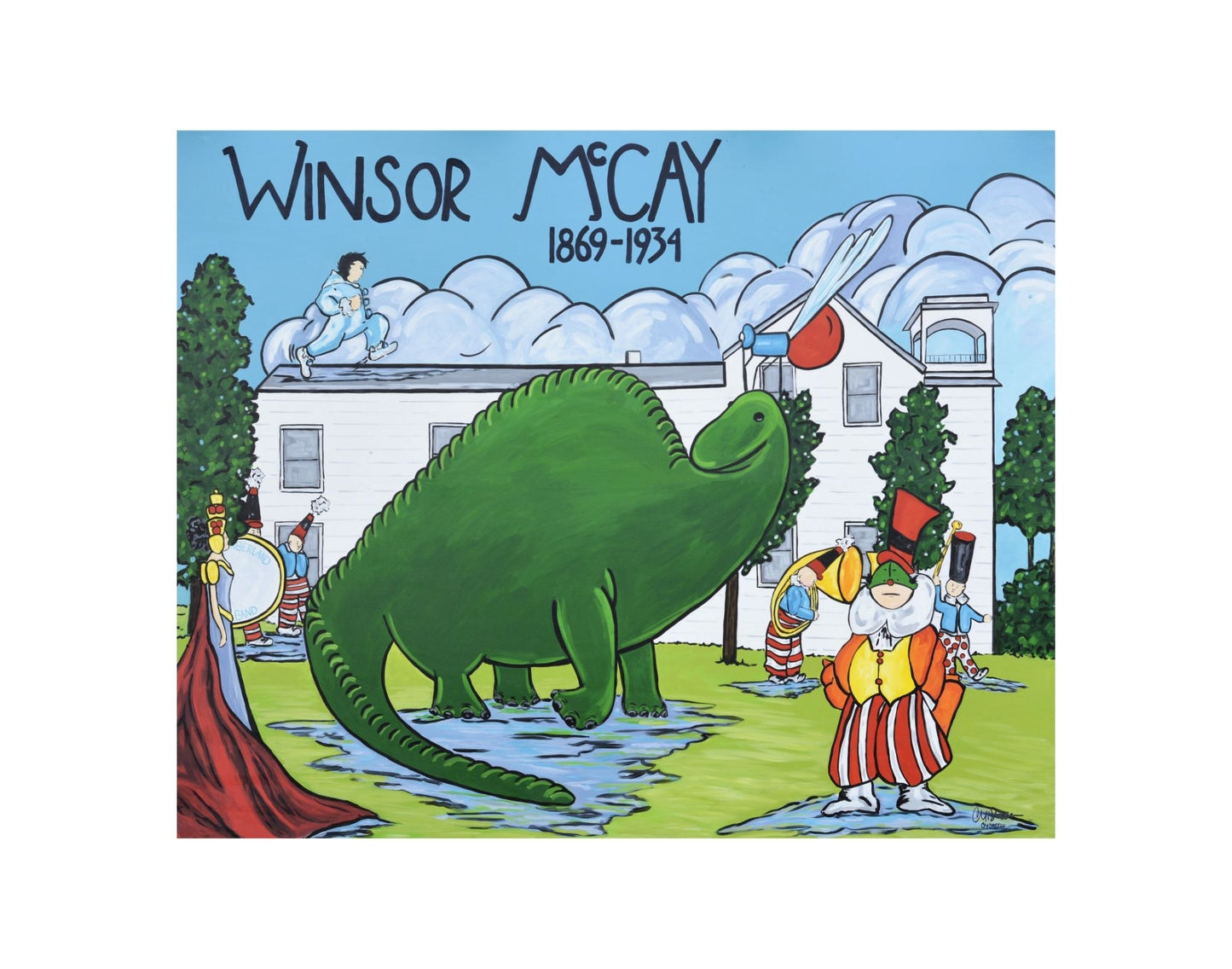"Winsor McCay- Gertie the Dinosaur" Print on Paper - Wall Art Home Decor