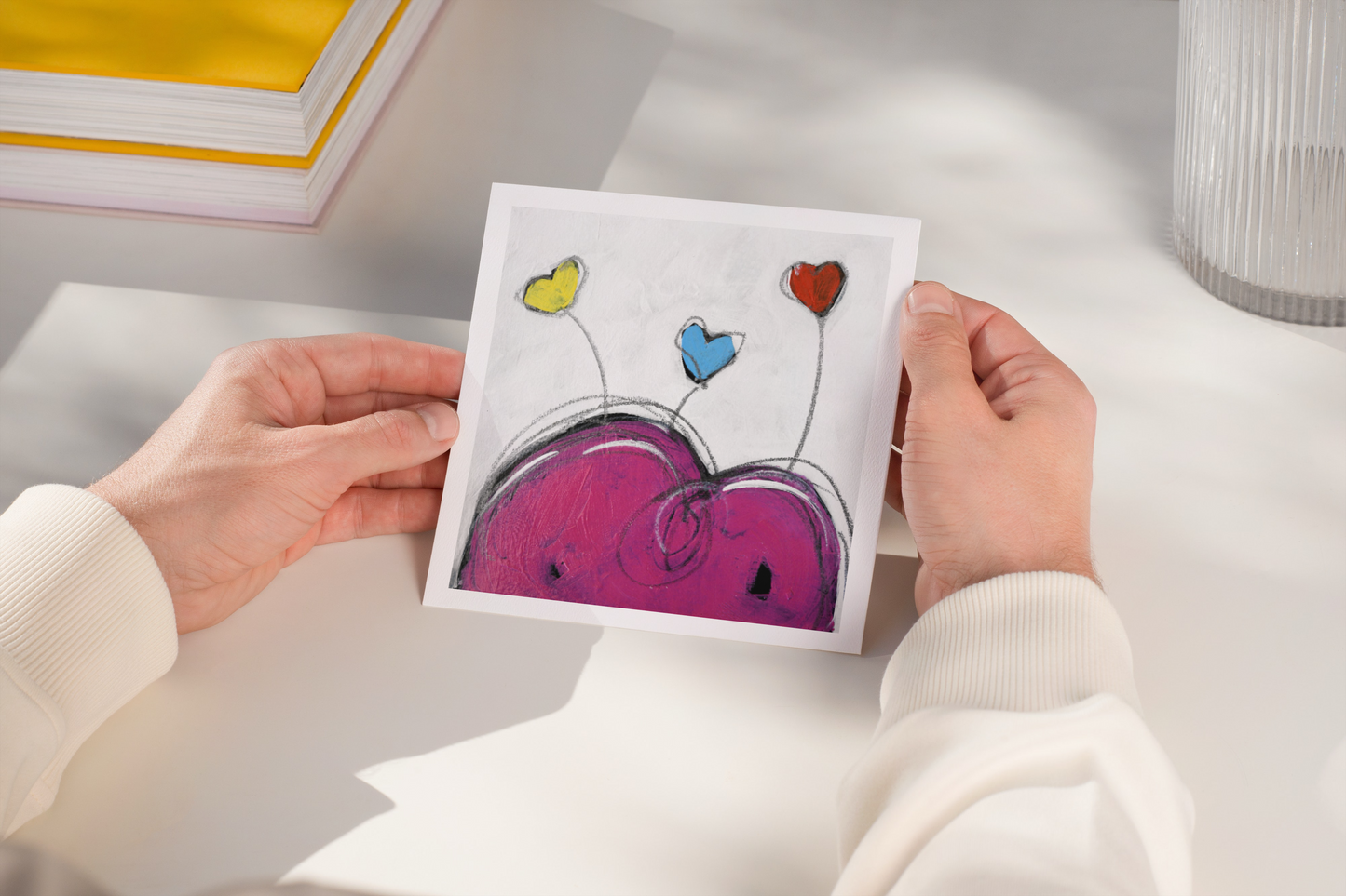 Mini Print: Pink Heart. Spread Love Series.