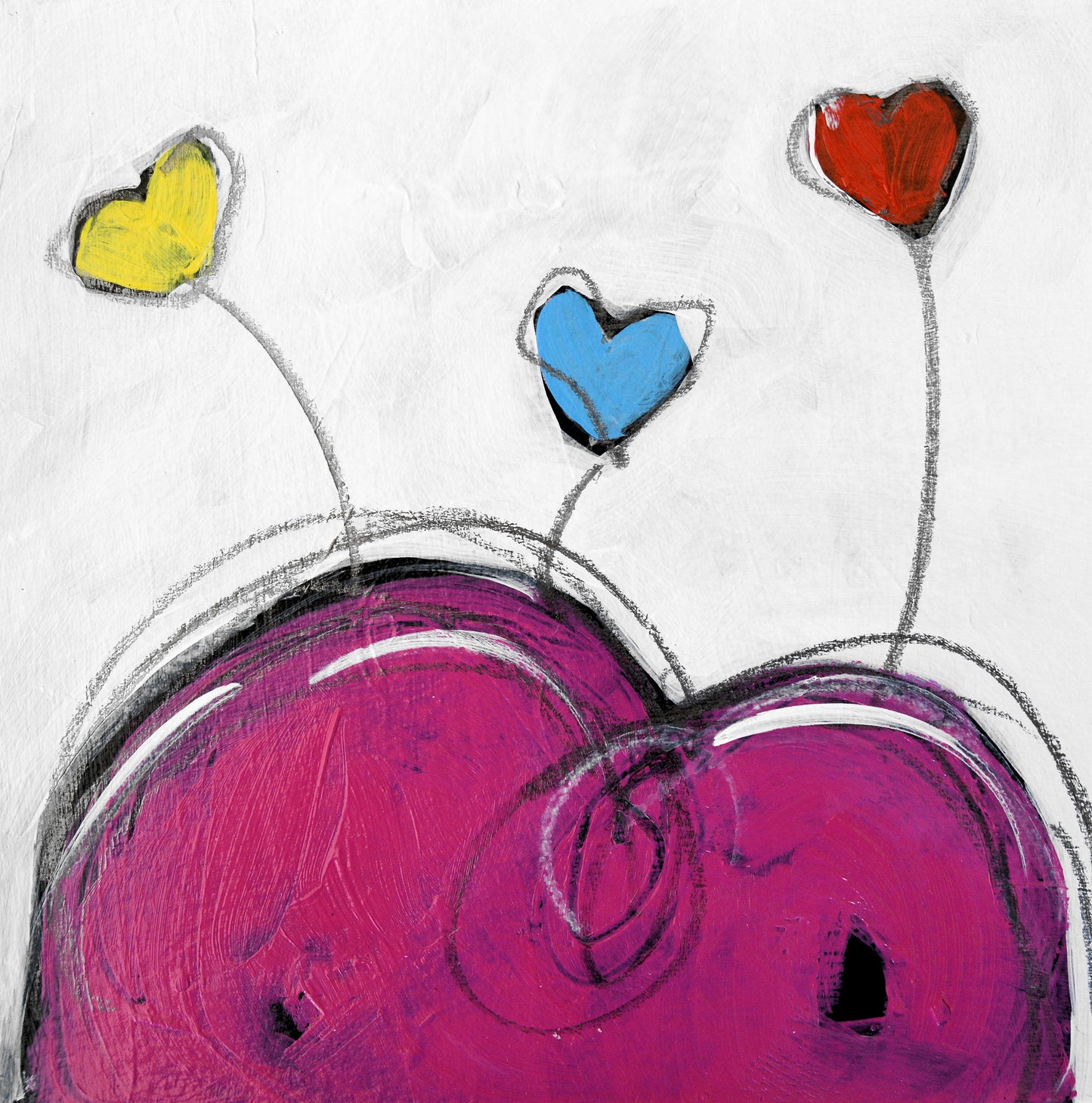 Mini Print: Pink Heart. Spread Love Series.