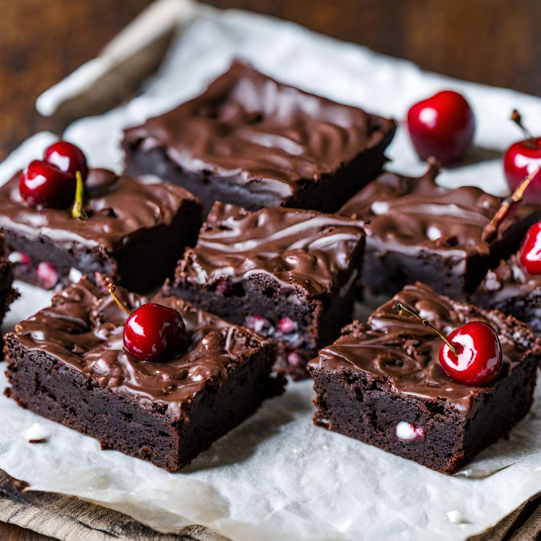 Roasted Chocolate Cherry Brownies