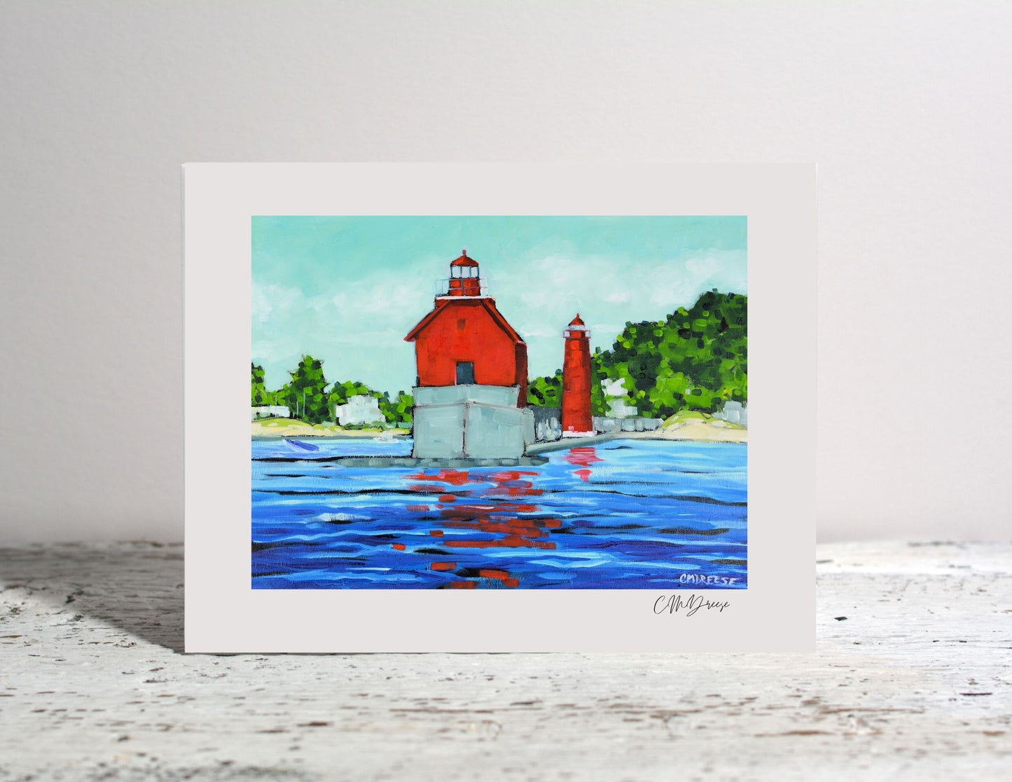 Notecard - Lake View: Grand Haven Lighthouse