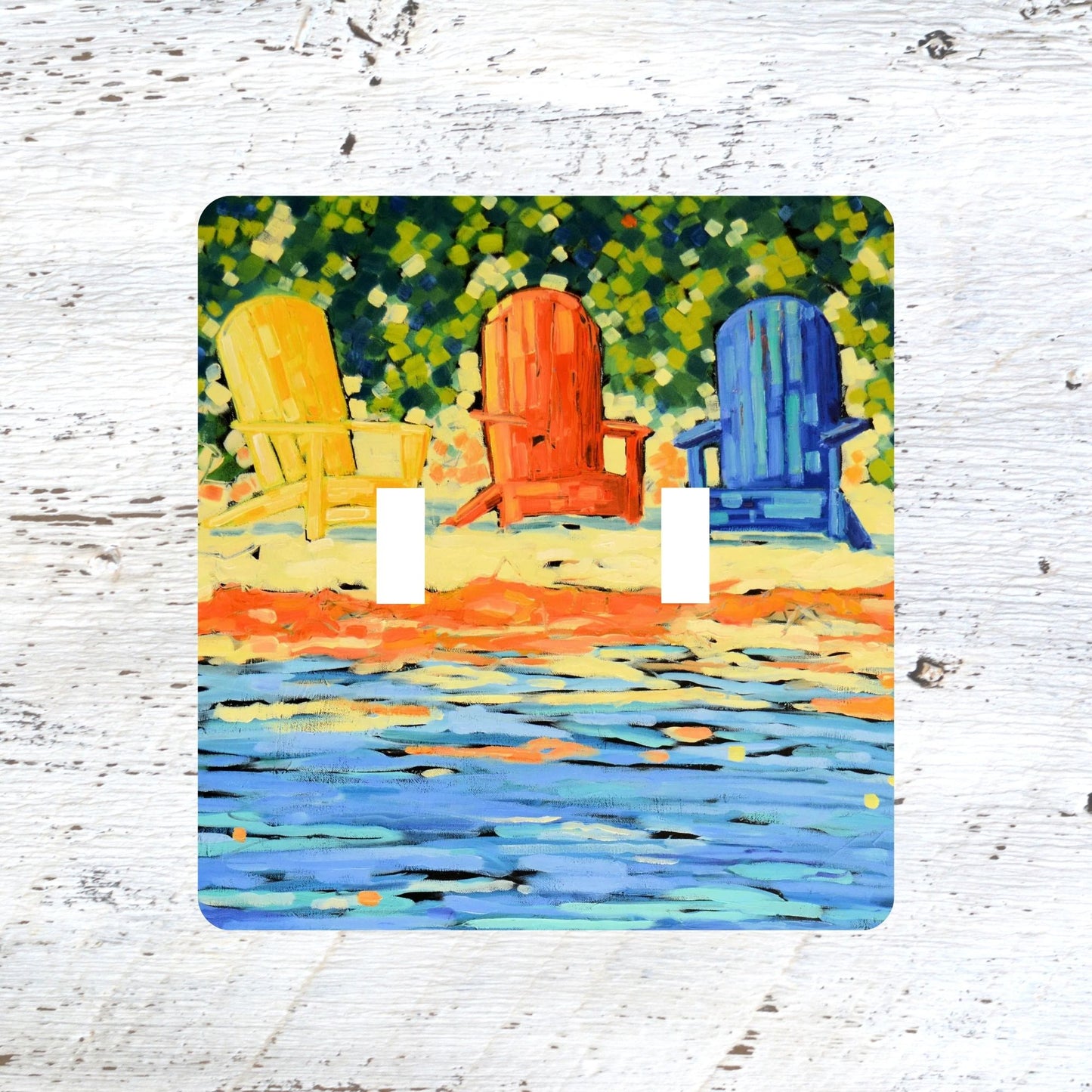 Switch Plates: "Summer's Pleasure" Adirondack Chairs Summer Lake