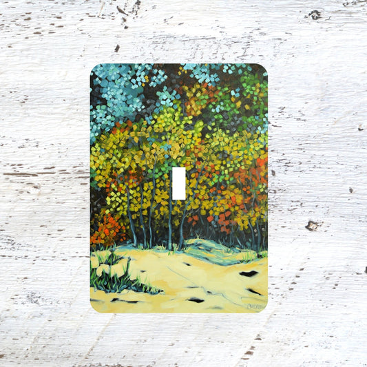 Switch Plates: "Autumn Beach Trees"  Fall Beach Trees