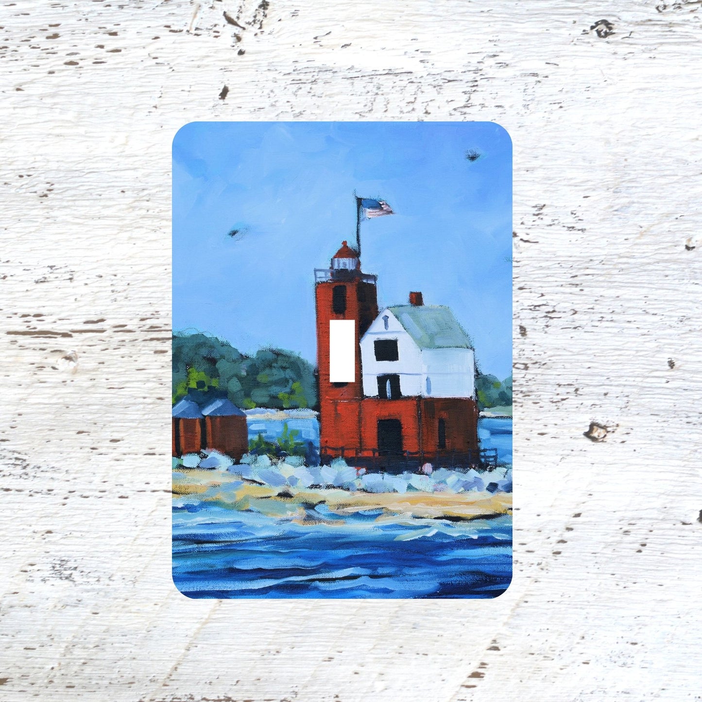 Switch Plates: "Round Island Lighthouse"  Mackinac Island