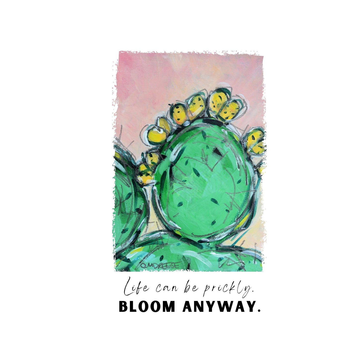 Dish Towel - "Life can be prickly" Cactus