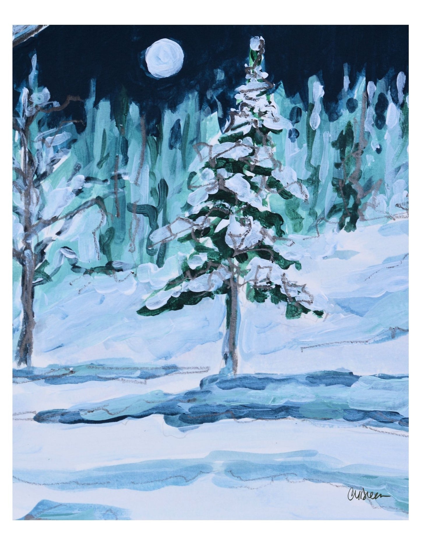 "Moonlit Stillness"  Print - Wall Art Home Decor