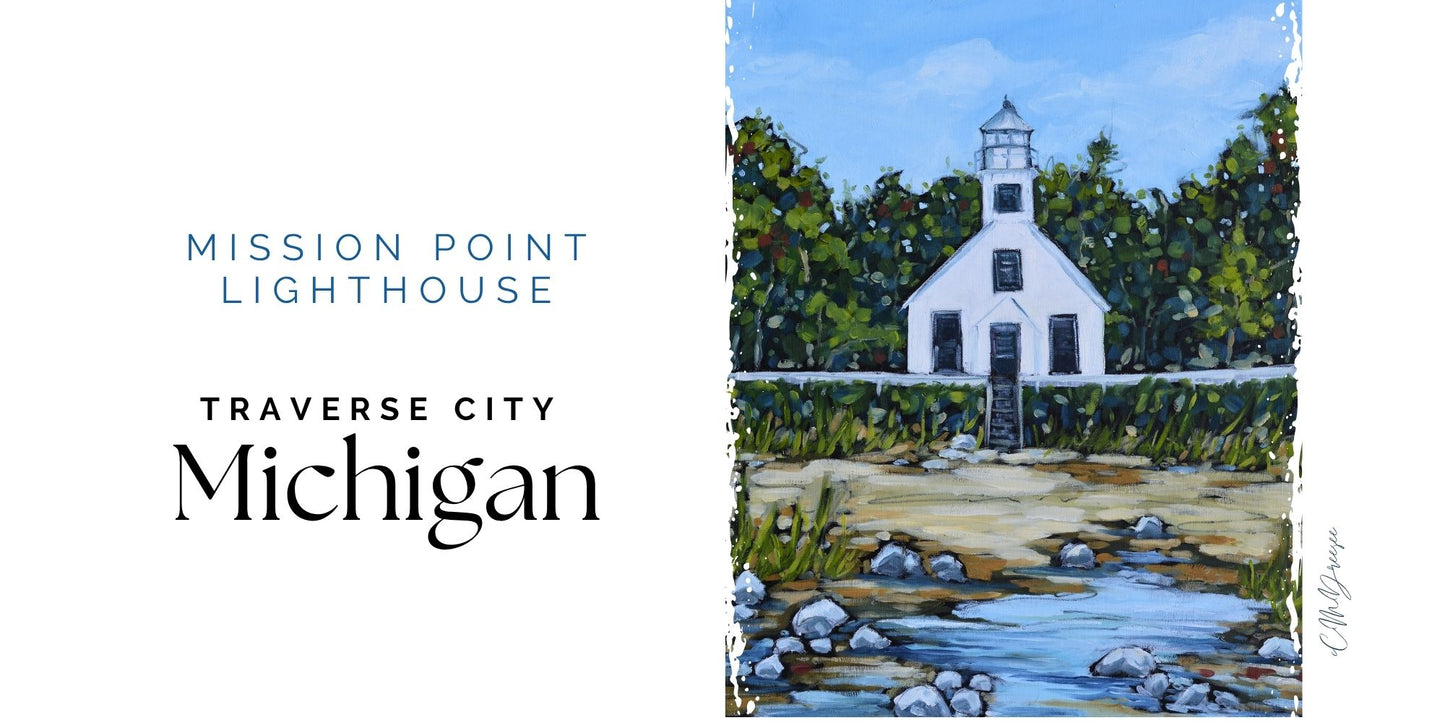 Mission Point Lighthouse Drinkware – Ceramic Mugs & Stainless Steel Tumblers | Traverse City