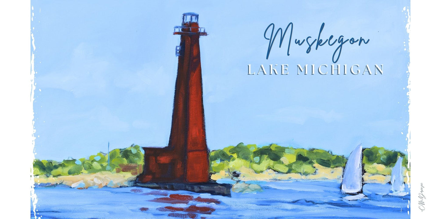 Muskegon Lighthouse Drinkware – Ceramic Mugs & Stainless Steel Tumblers