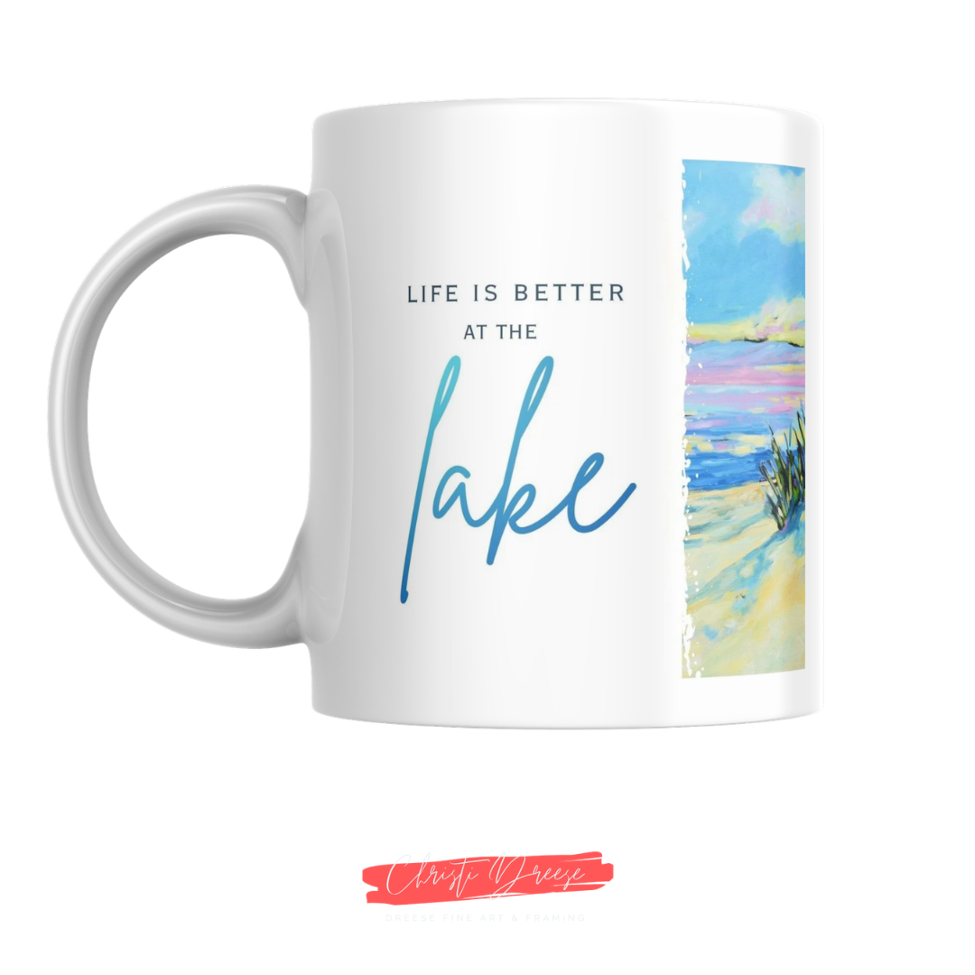 Life is Better At the Lake Drinkware – Ceramic Mugs & Stainless Steel Tumblers| Beach