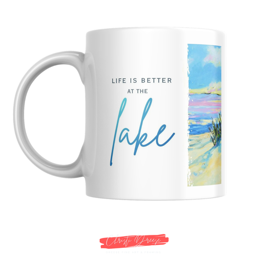 Life is Better At the Lake Drinkware – Ceramic Mugs & Stainless Steel Tumblers| Beach