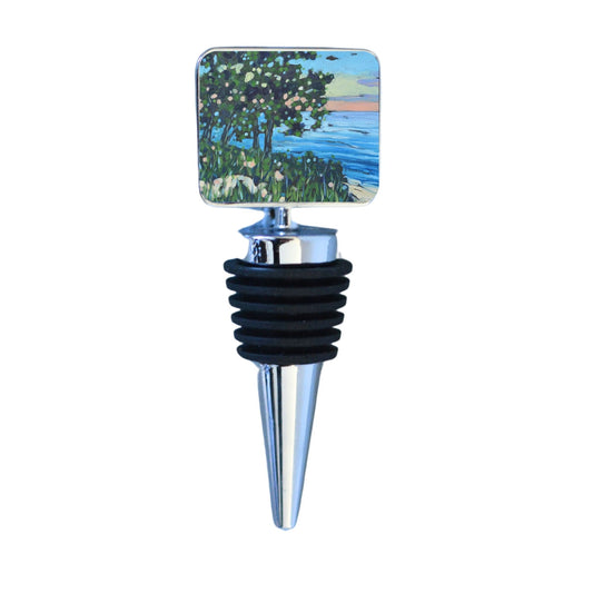 Wine Bottle Stopper: Something Magical, Sunset Beach Lake