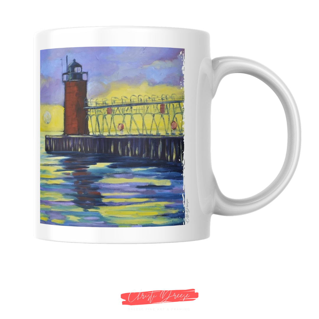 South Haven Lighthouse Drinkware – Ceramic Mugs & Stainless Steel Tumblers
