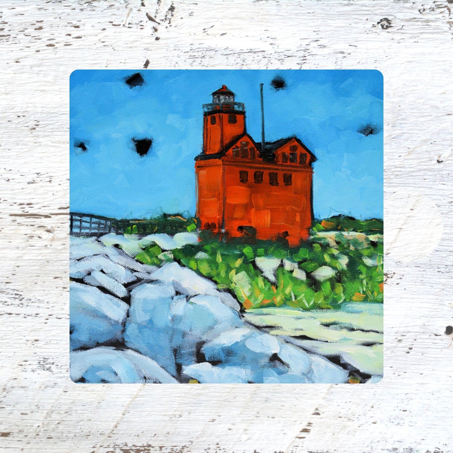 Coaster/ Trivet/ Magnet: Holland Lighthouse