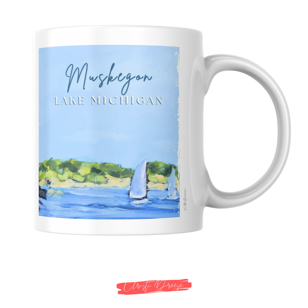 Muskegon Lighthouse Drinkware – Ceramic Mugs & Stainless Steel Tumblers