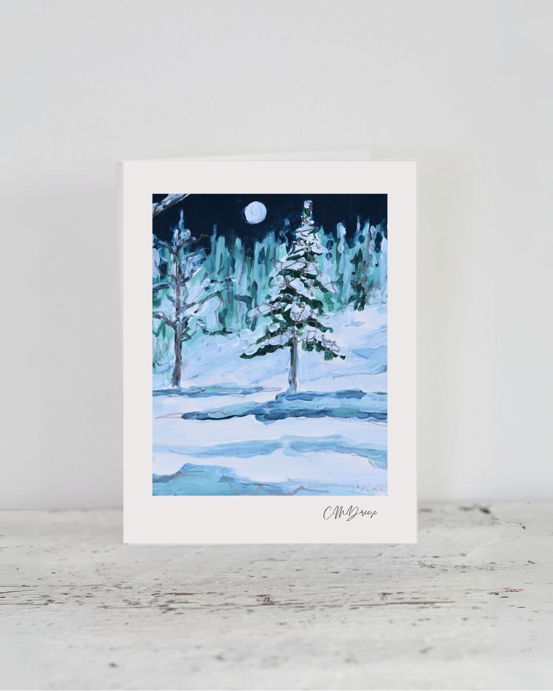 Notecard - Moonlit Stillness