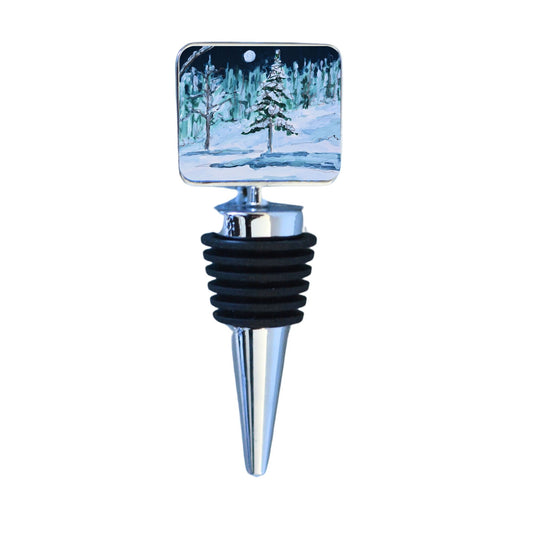Wine Bottle Stopper: Moonlit Stillness