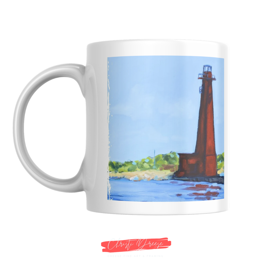 Muskegon Lighthouse Drinkware – Ceramic Mugs & Stainless Steel Tumblers