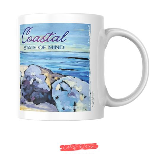 Coastal State of Mind Drinkware – Ceramic Mugs & Stainless Steel Tumblers