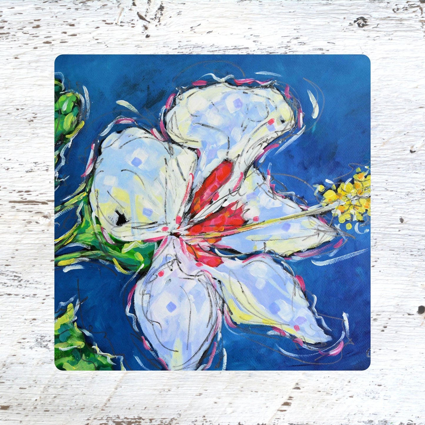 Coaster/ Trivet/ Magnet: White Lily