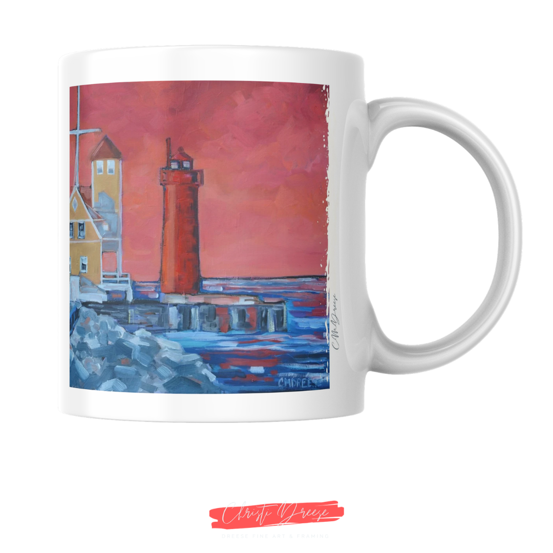 Muskegon Lighthouse Drinkware – Ceramic Mugs & Stainless Steel Tumblers|Coast Guard Station