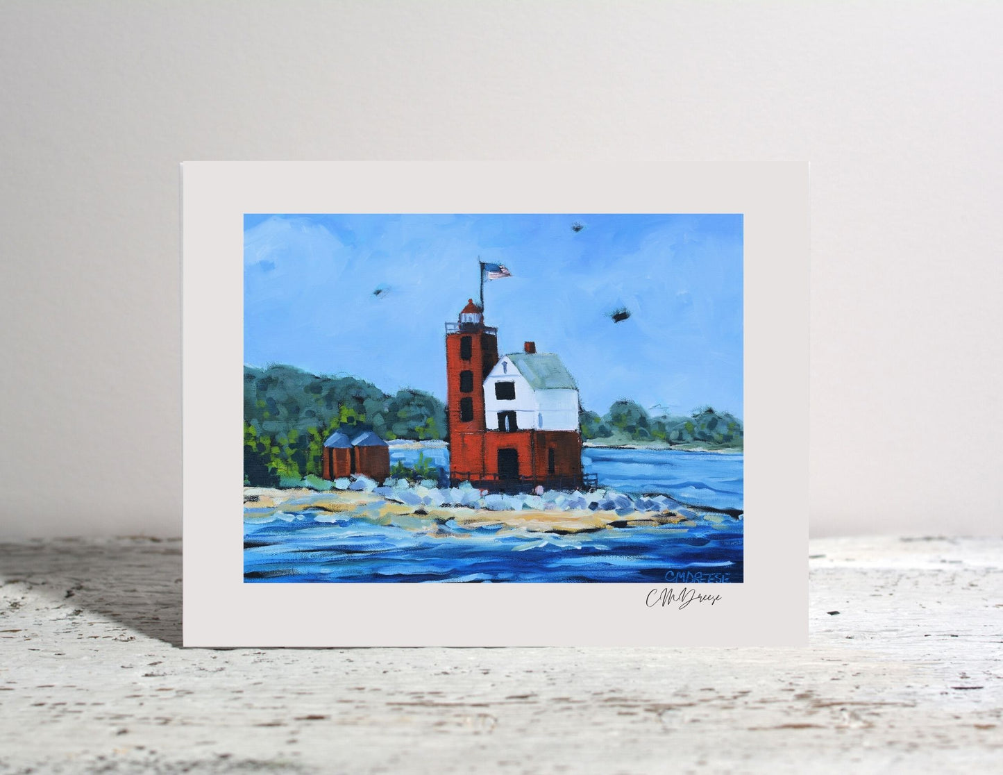 Notecards- Round Lighthouse Mackinac Island Notecard