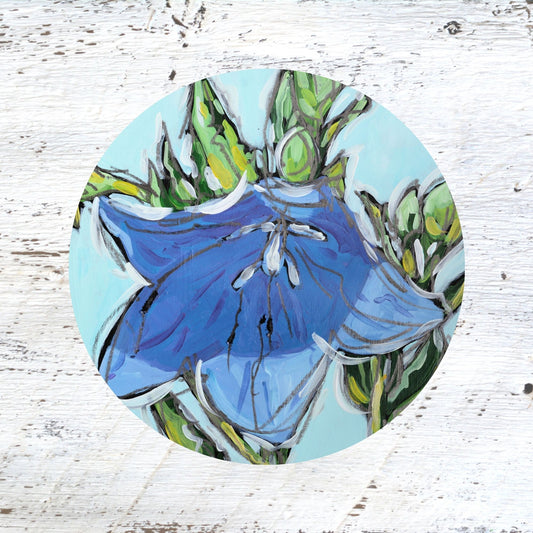 Rubber Grip Jar Opener - Blue Bell Flower.