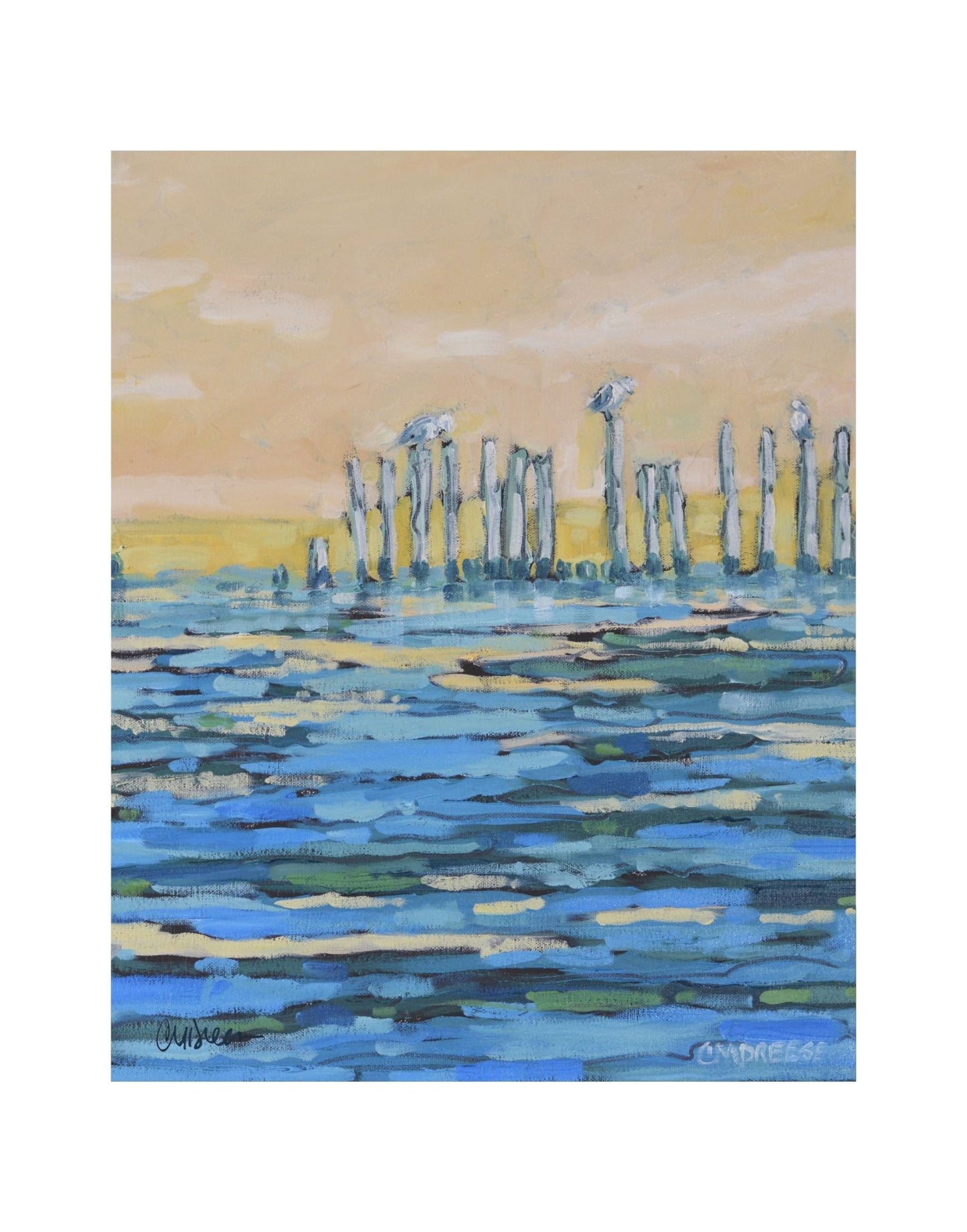 "Lake Watch" Lake Michigan Seagull Print on Paper - Wall Art Home Decor