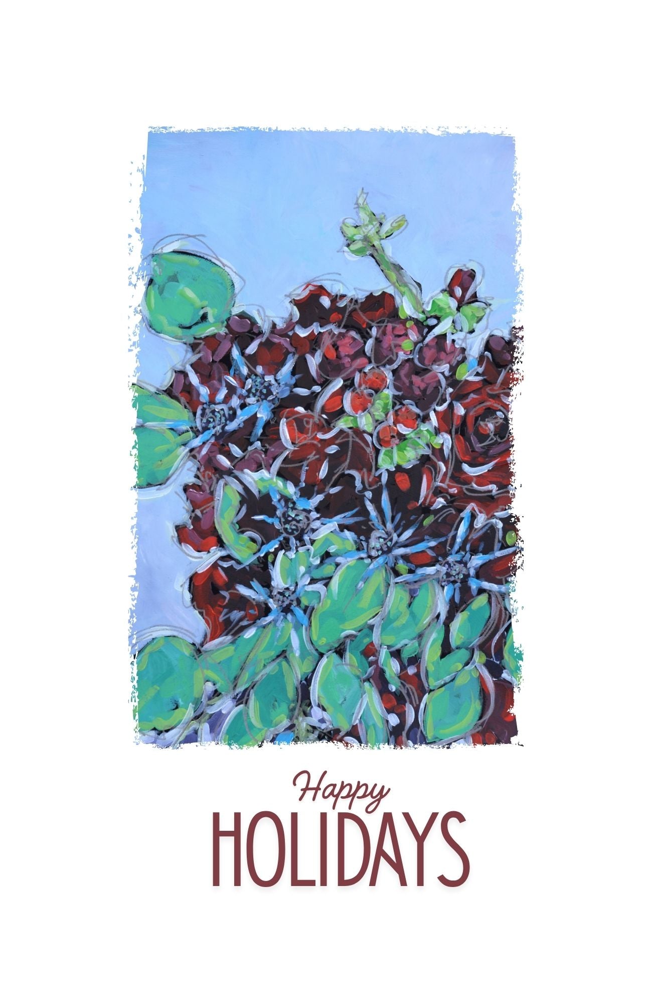 Dish Towel - Holiday Blooms