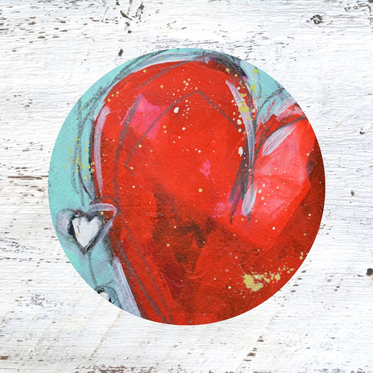 Rubber Grip Jar Opener - Red Heart. Spread Love.
