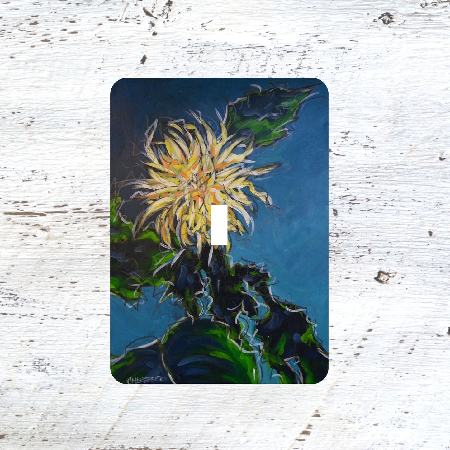 Switch Plates: "Wild and Beautiful" Chrysanthemum Flower