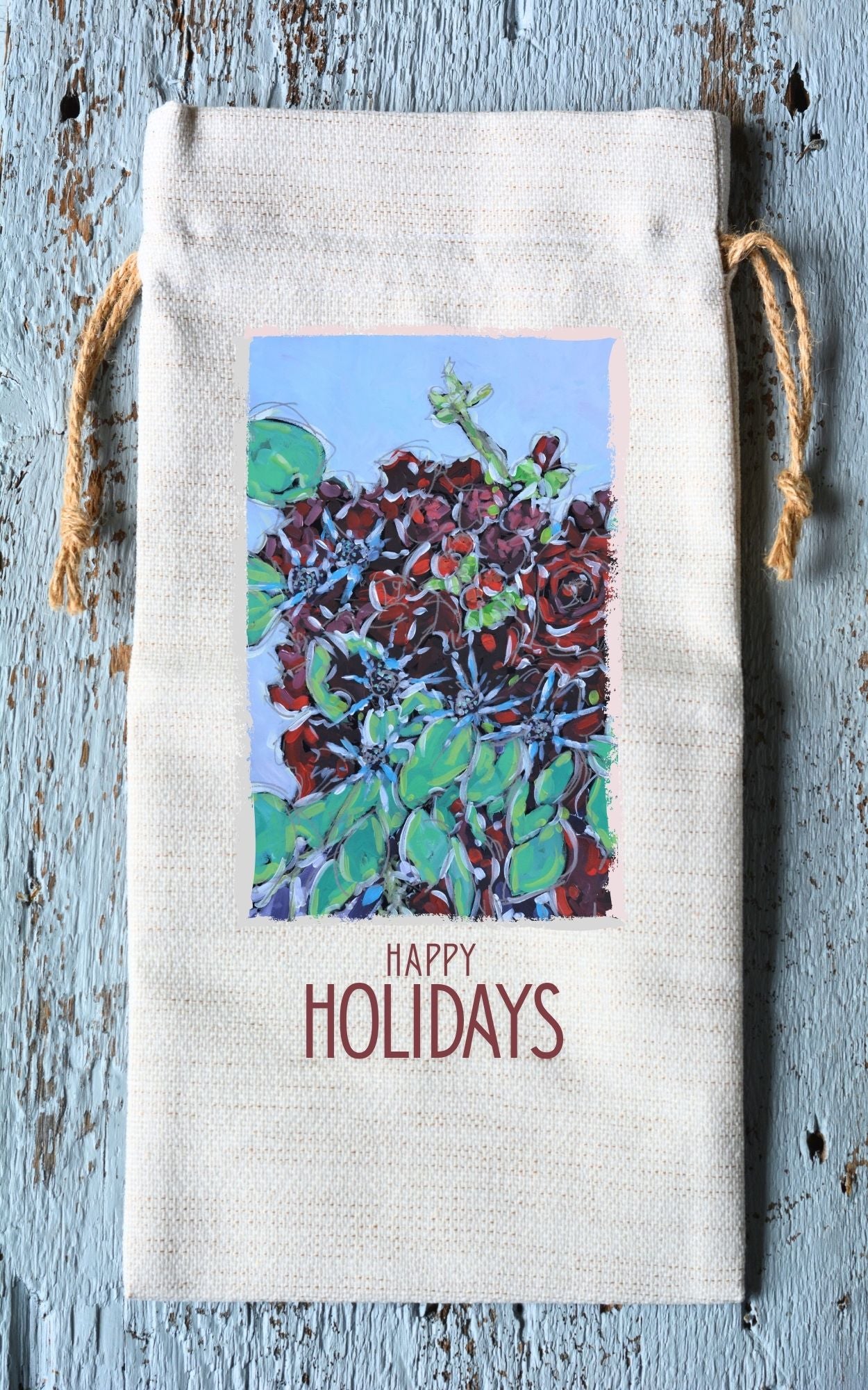 Wine Tote: Happy Holidays