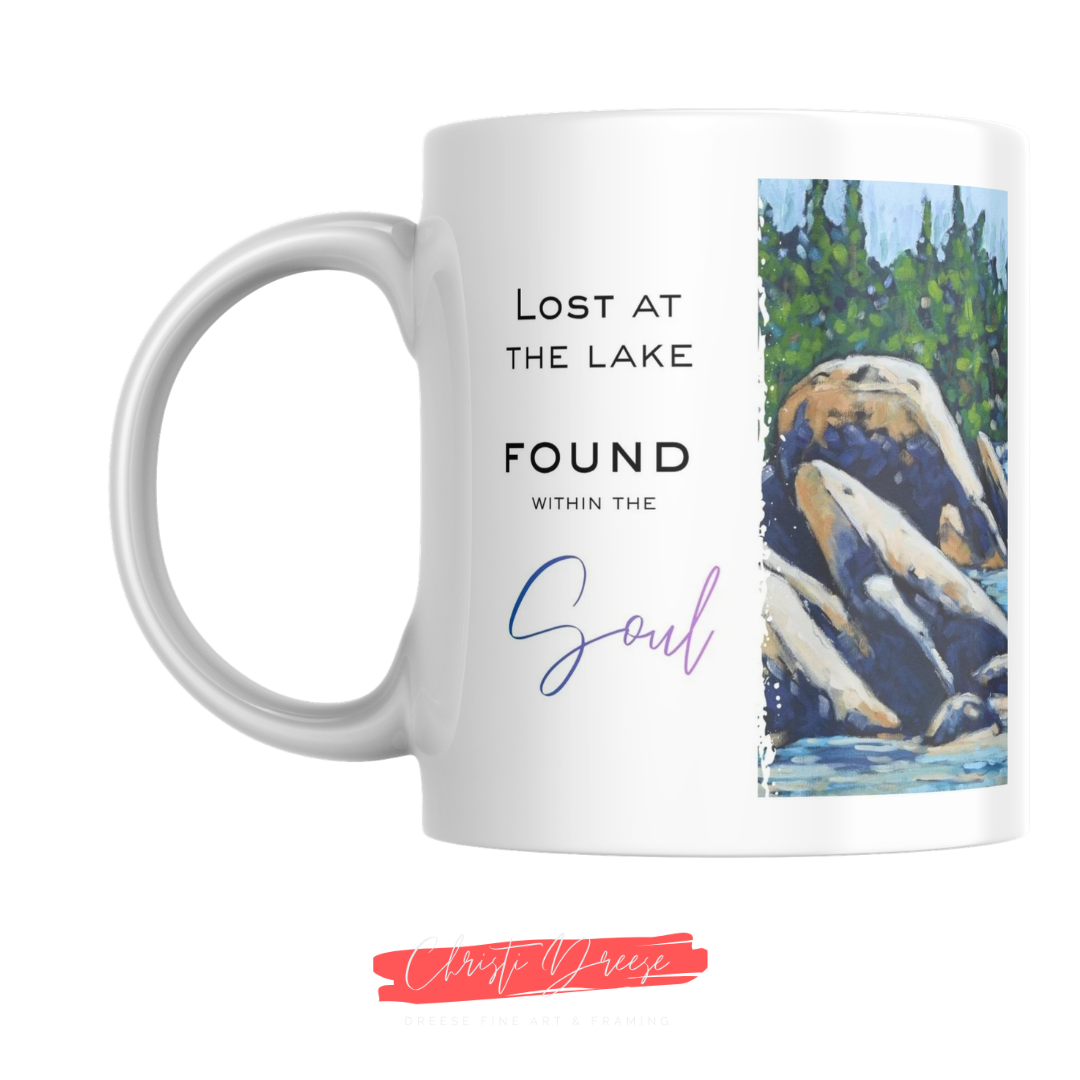 Lost at the Lake Drinkware – Ceramic Mugs & Stainless Steel Tumblers